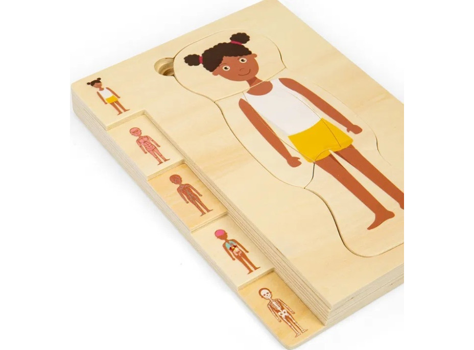 Bigjigs Toys Dřevěné puzzle Anatomie dívka