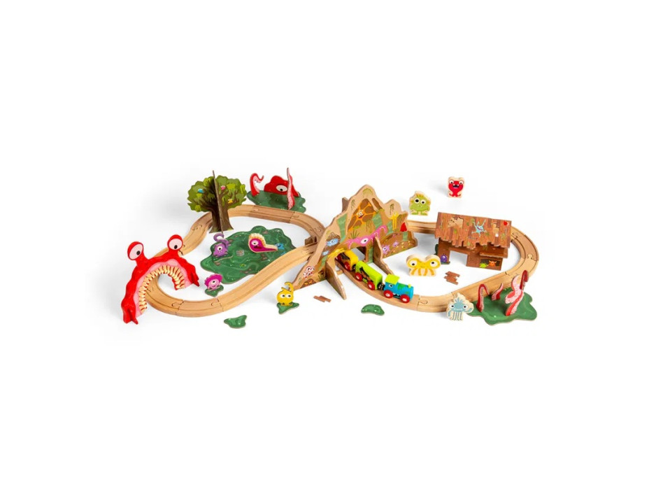 Bigjigs Rail Dřevěná vláčkodráha Příšerky