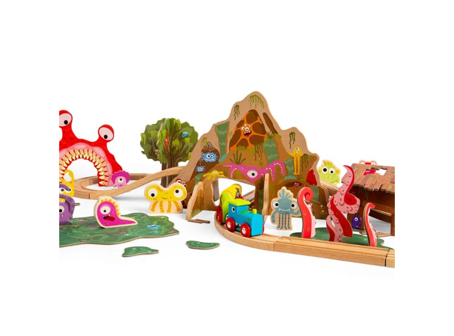 Bigjigs Rail Dřevěná vláčkodráha Příšerky
