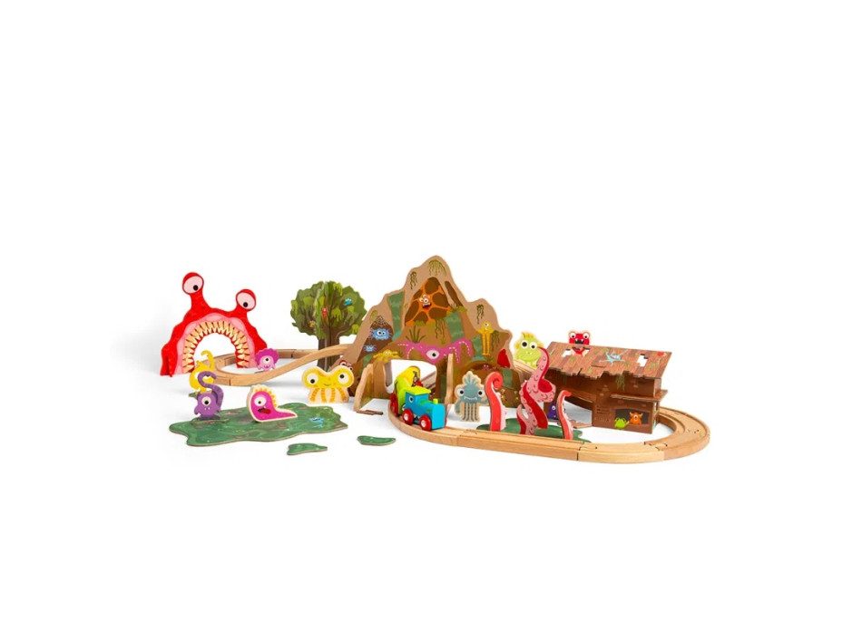 Bigjigs Rail Dřevěná vláčkodráha Příšerky