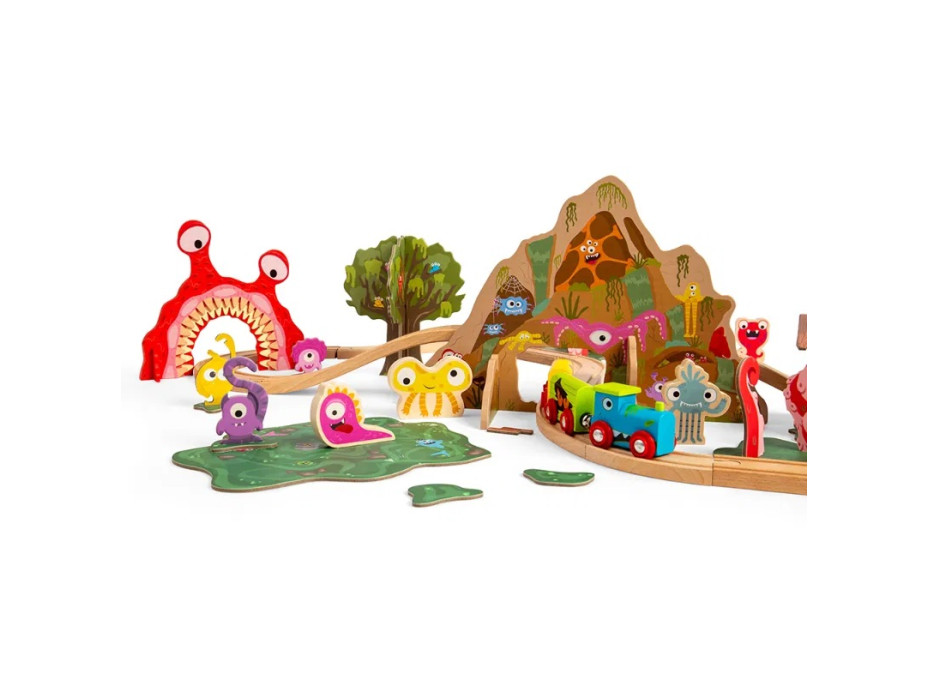 Bigjigs Rail Dřevěná vláčkodráha Příšerky