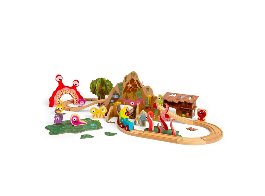 Bigjigs Rail Dřevěná vláčkodráha Příšerky