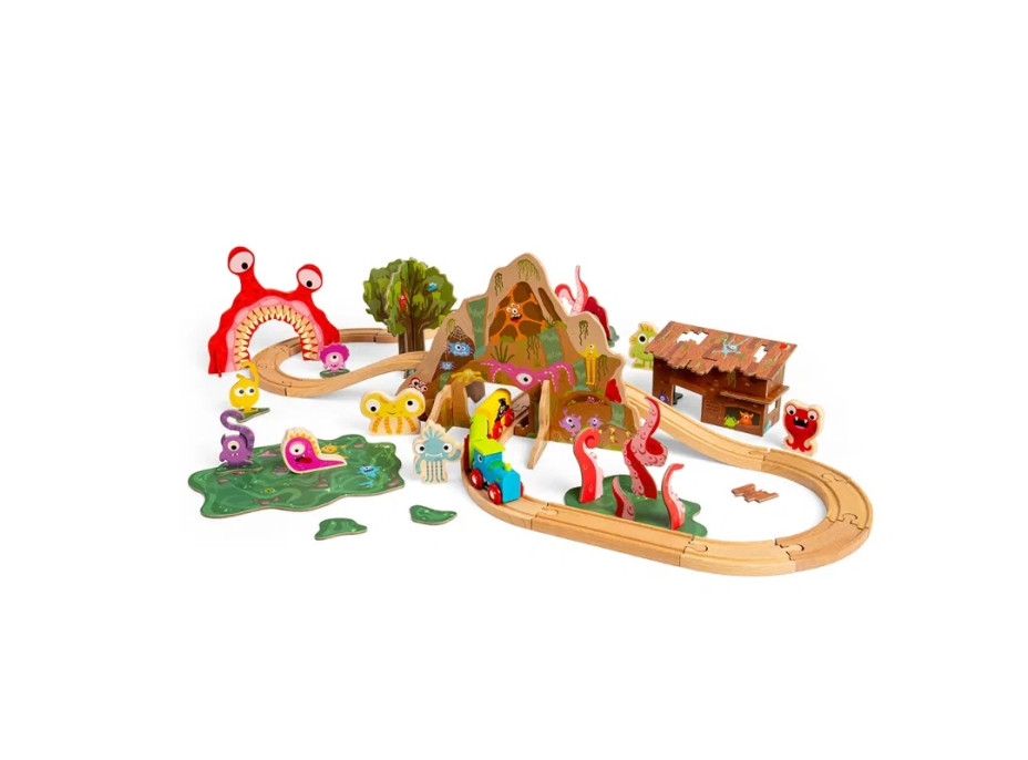 Bigjigs Rail Dřevěná vláčkodráha Příšerky
