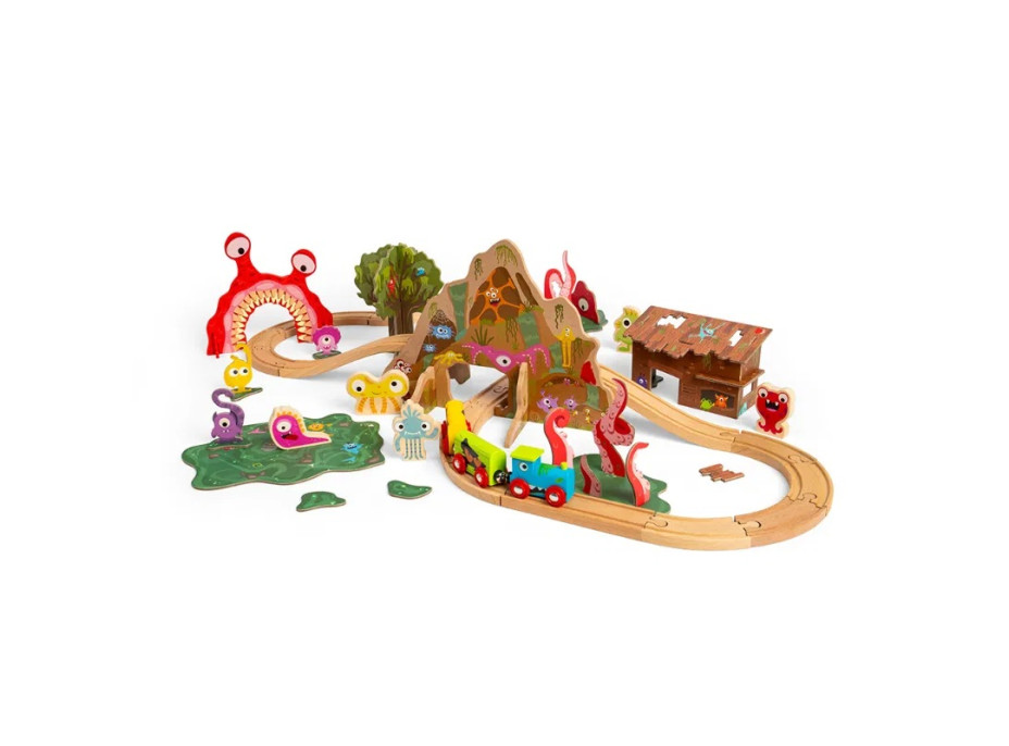 Bigjigs Rail Dřevěná vláčkodráha Příšerky