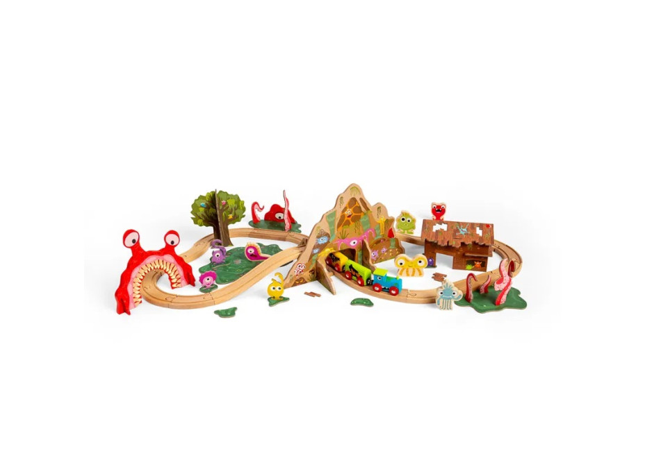 Bigjigs Rail Dřevěná vláčkodráha Příšerky