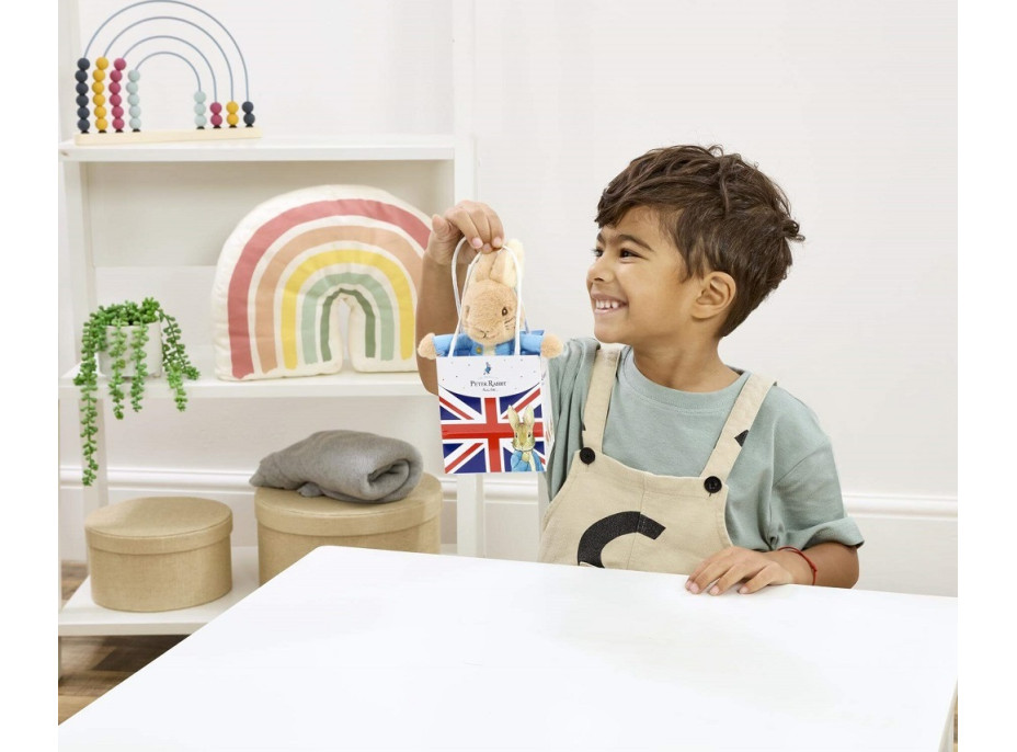Rainbow Plyšový králíček Petr v tašce Union Jack