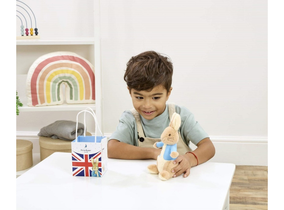 Rainbow Plyšový králíček Petr v tašce Union Jack