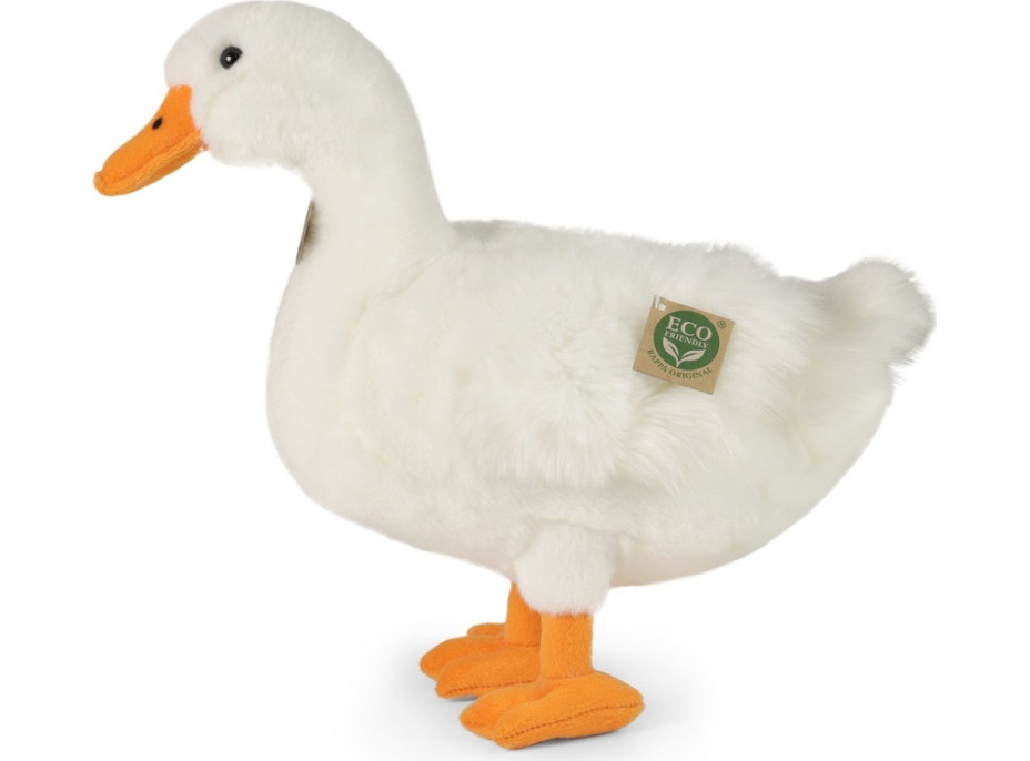 Rappa Plyšová kachna bílá 33 cm ECO-FRIENDLY