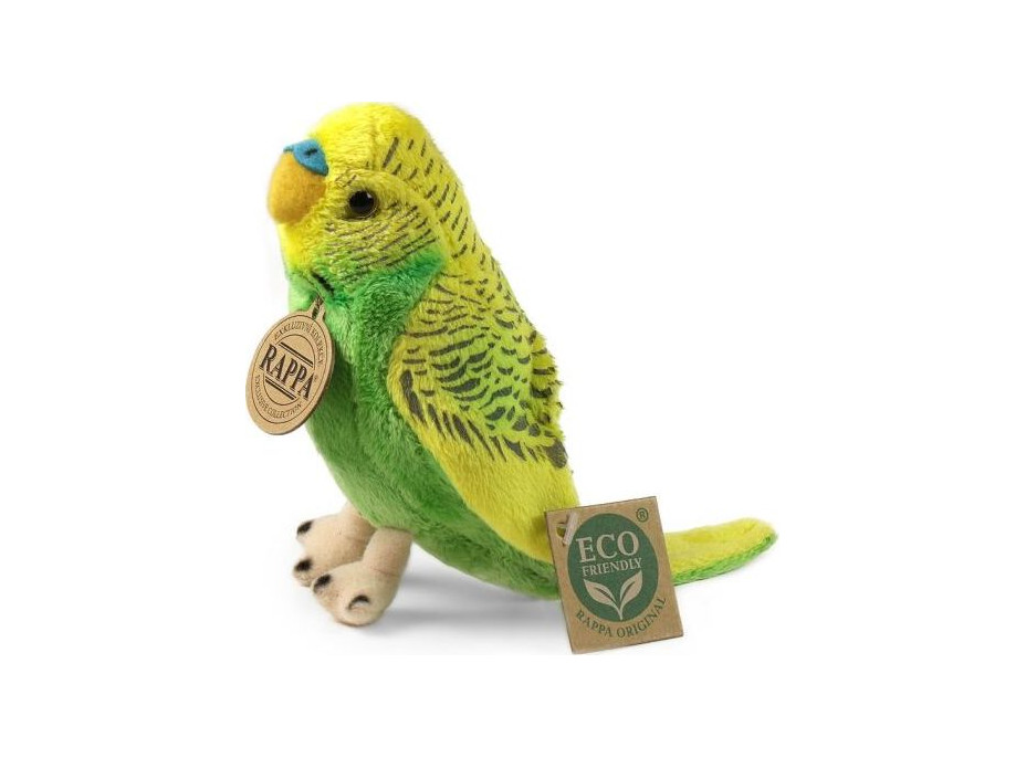 Rappa Plyšová andulka vlnkovaná 12 cm ECO-FRIENDLY sada 2 ks