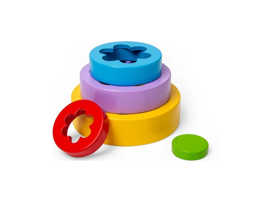 Bigjigs Toys Skládací květinová věž