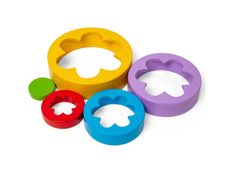 Bigjigs Toys Skládací květinová věž
