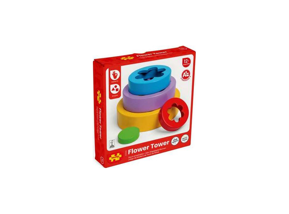 Bigjigs Toys Skládací květinová věž