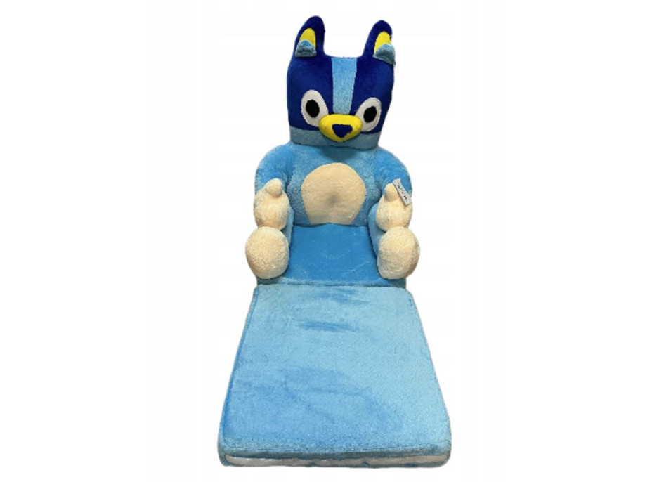 Dětské plyšové rozkládací křesílko PEJSEK BLUE