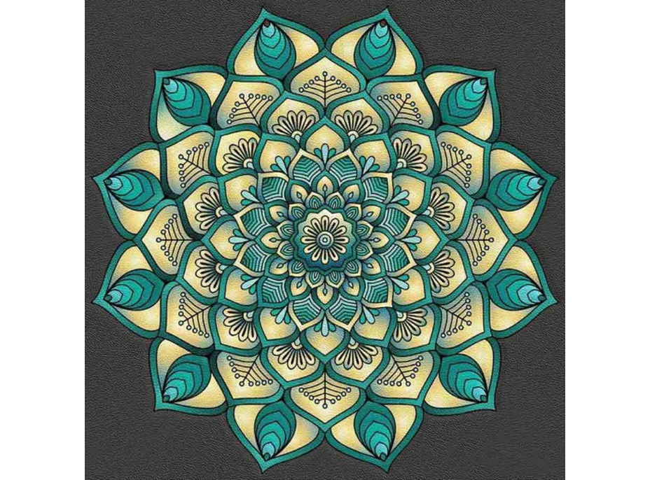 NORIMPEX Diamantové malování 7D Tyrkysová mandala 30x40cm