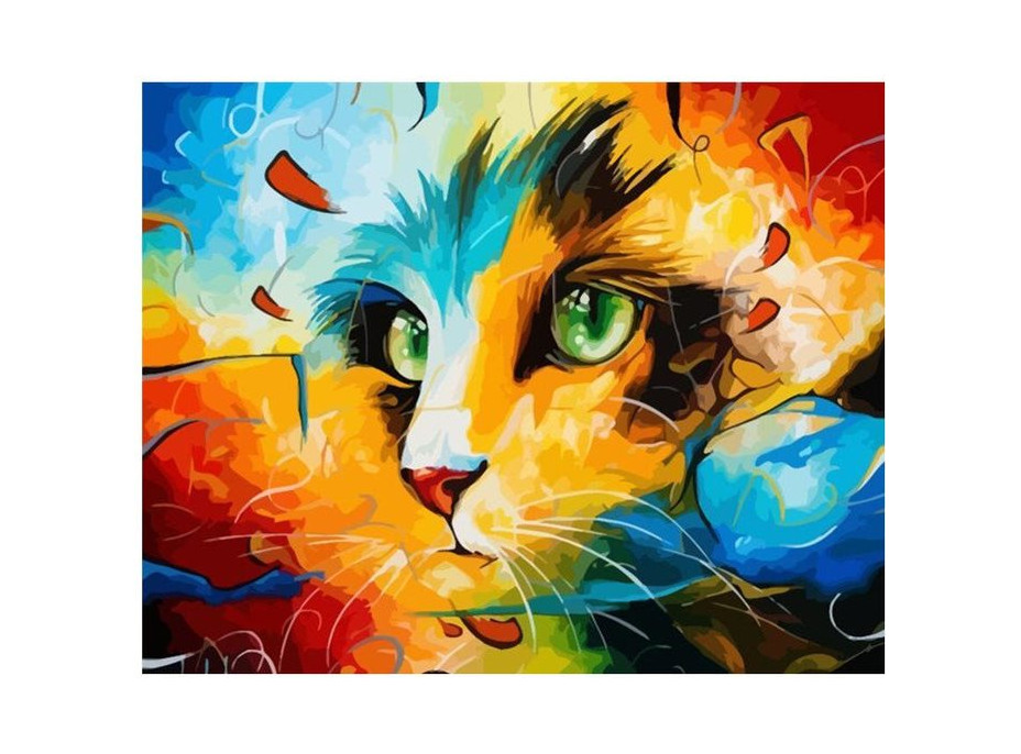 NORIMPEX Diamantové malování Abstraktní kočka 30x40cm
