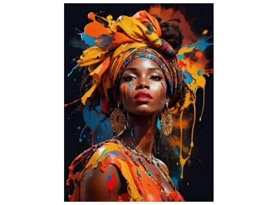 NORIMPEX Diamantové malování Afričanka 30x40cm