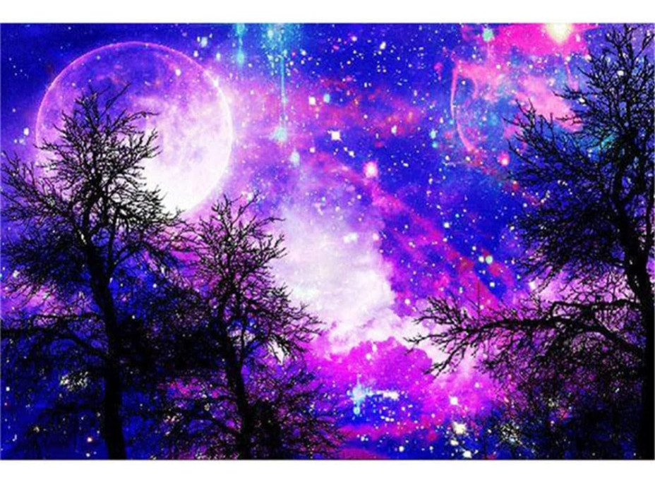 NORIMPEX Diamantové malování Fialové nebe 30x40cm