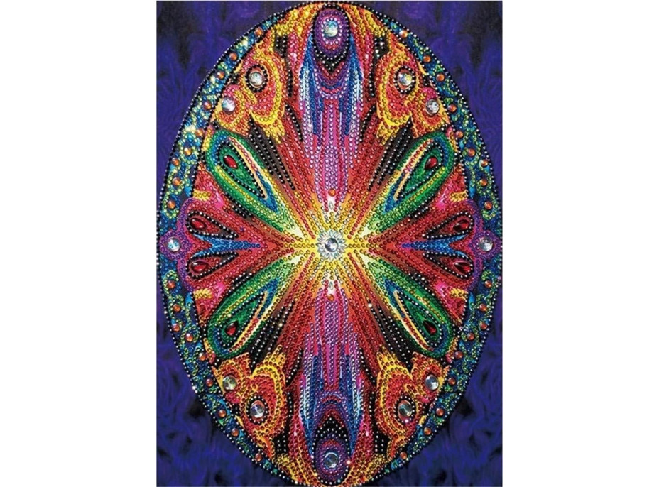 NORIMPEX Diamantové malování 7D Mandalový ovál 30x40cm