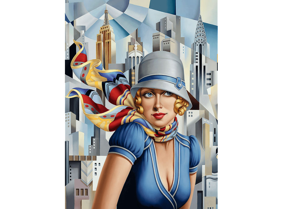 TREFL Dřevěné puzzle Art: Catherine Abel - Léto ve městě 200 dílků