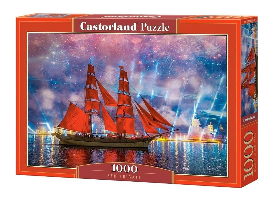 CASTORLAND Puzzle Červená fregata 1000 dílků