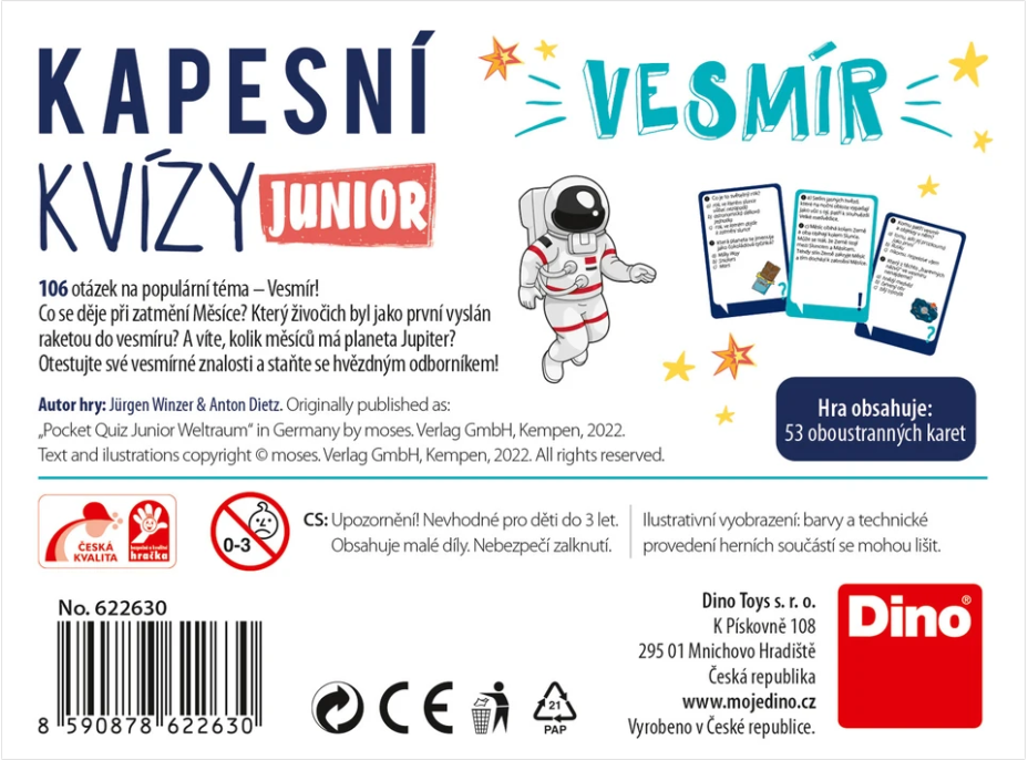 DINO Kapesní kvízy junior – Vesmír