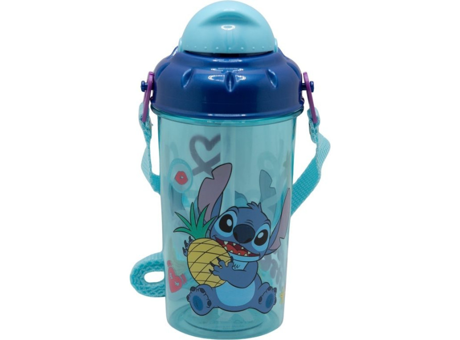 STOR Láhev na pití s popruhem Stitch 465 ml