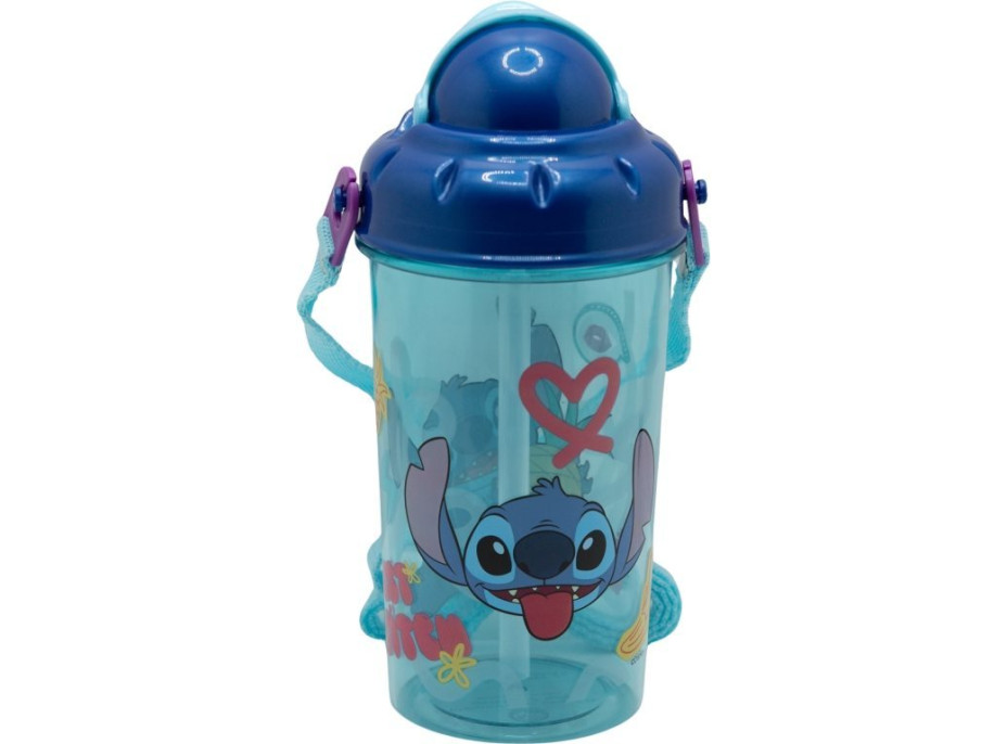 STOR Láhev na pití s popruhem Stitch 465 ml