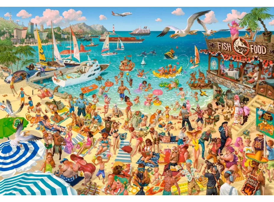 CASTORLAND Puzzle Art Collection: Zábava u moře 1000 dílků