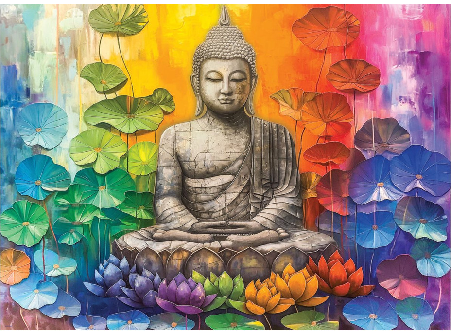 EUROGRAPHICS Puzzle Barevný Buddha 1000 dílků