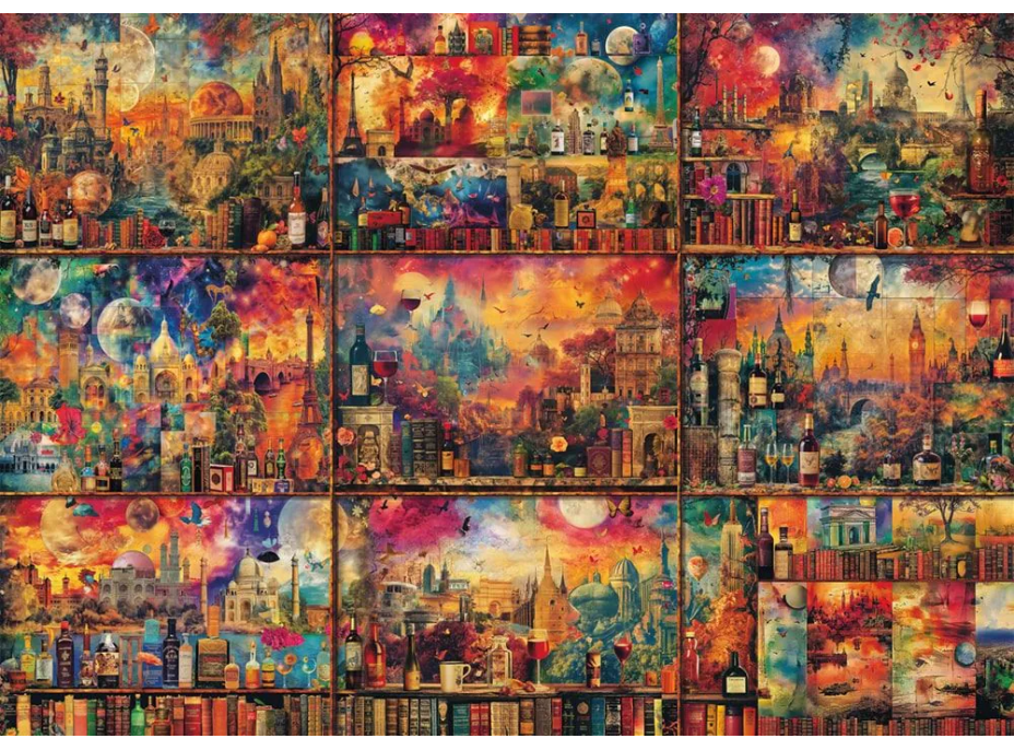 SCHMIDT Puzzle Cestování s knihami a vínem 2000 dílků