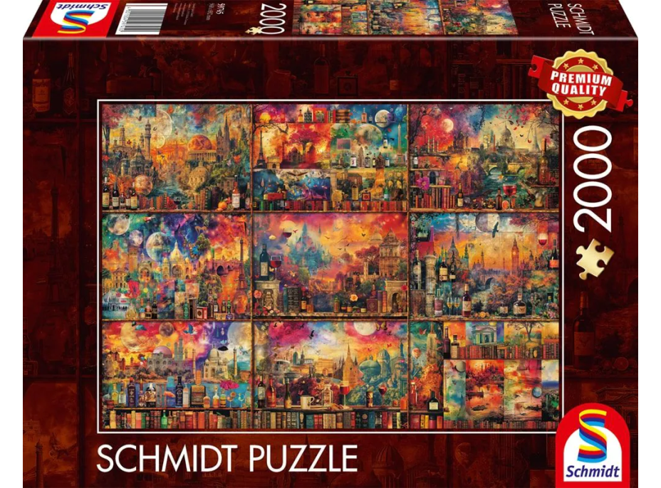 SCHMIDT Puzzle Cestování s knihami a vínem 2000 dílků