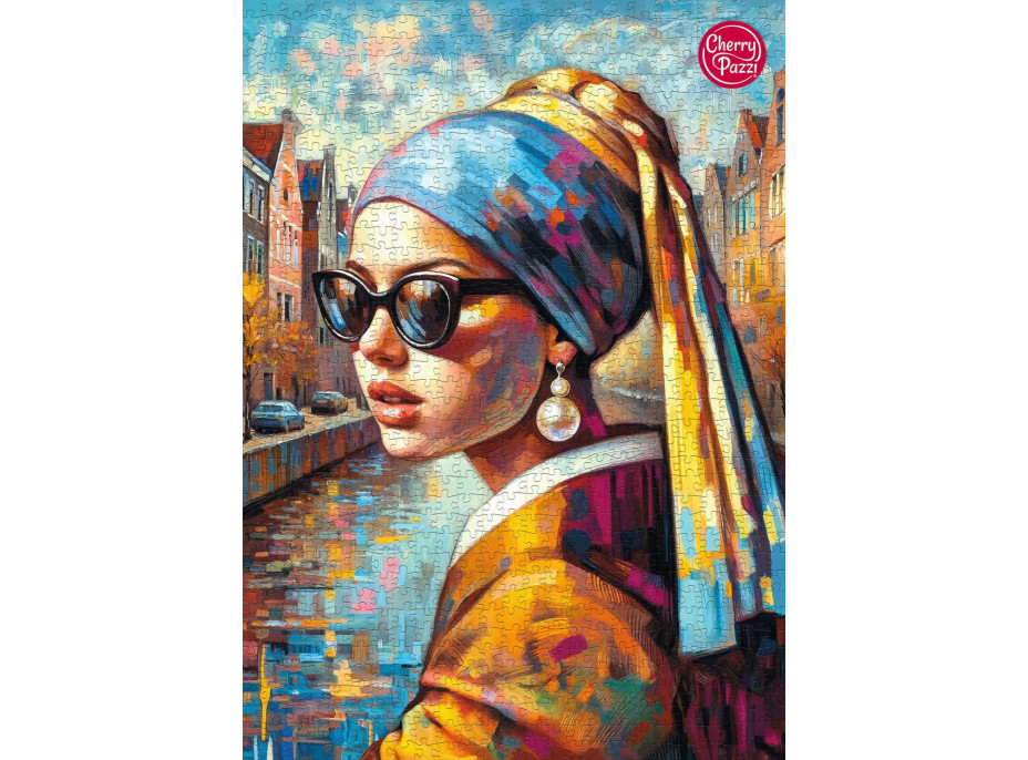 CHERRY PAZZI Puzzle Dívka s perlou 1000 dílků