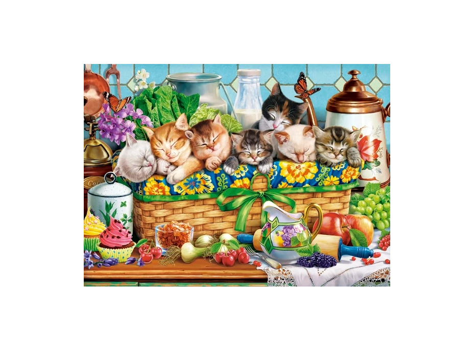 CASTORLAND Puzzle Dřímající koťata 200 dílků