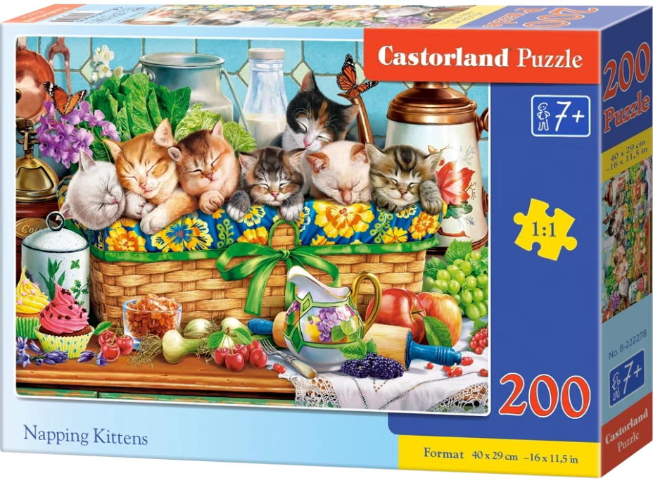 CASTORLAND Puzzle Dřímající koťata 200 dílků