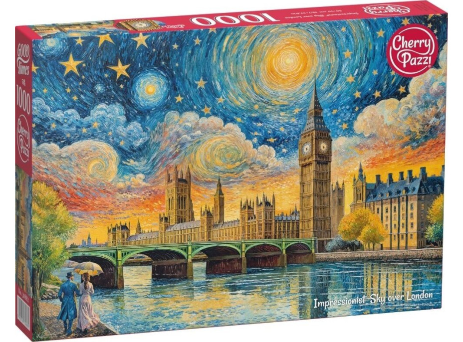 CHERRY PAZZI Puzzle Impresionistická obloha nad Londýnem 1000 dílků