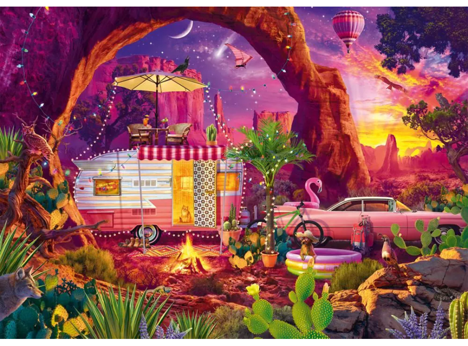 SCHMIDT Puzzle Kempování v poušti 1000 dílků