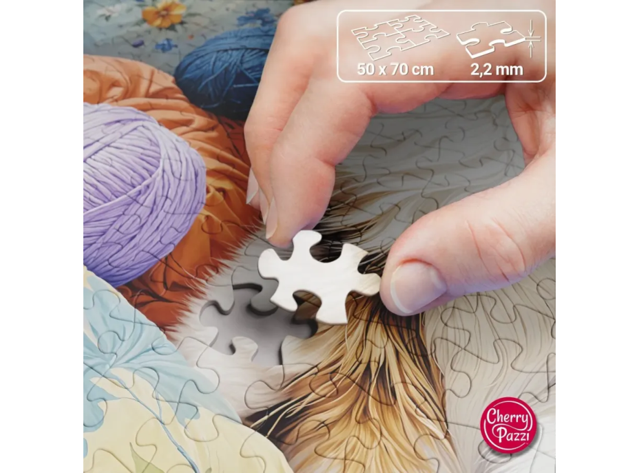 CHERRY PAZZI Puzzle Kočka v přízi 1000 dílků