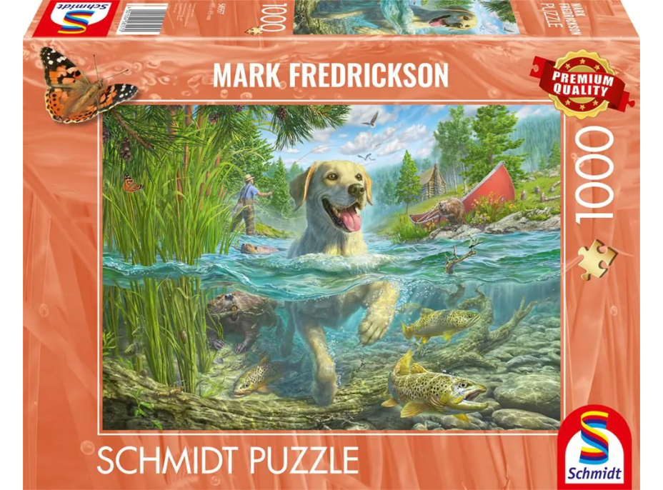 SCHMIDT Puzzle Labrador na rybách 1000 dílků