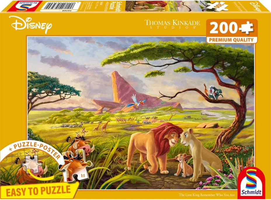 SCHMIDT Puzzle Lví král: Nezapomeň, kdo jsi 200 dílků