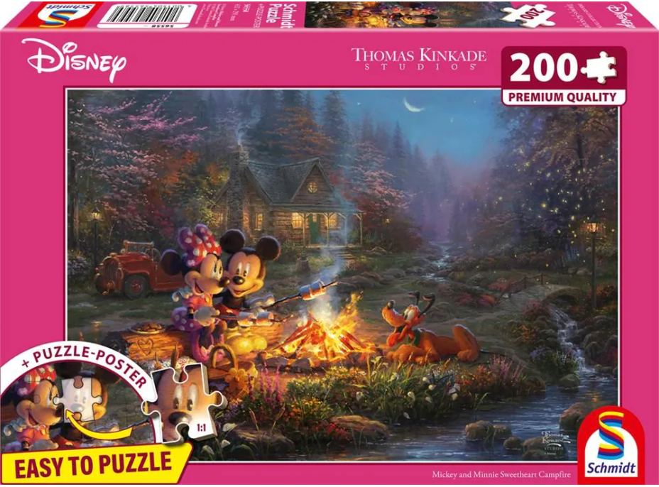 SCHMIDT Puzzle Mickey a Minnie: Romantika u ohně 200 dílků