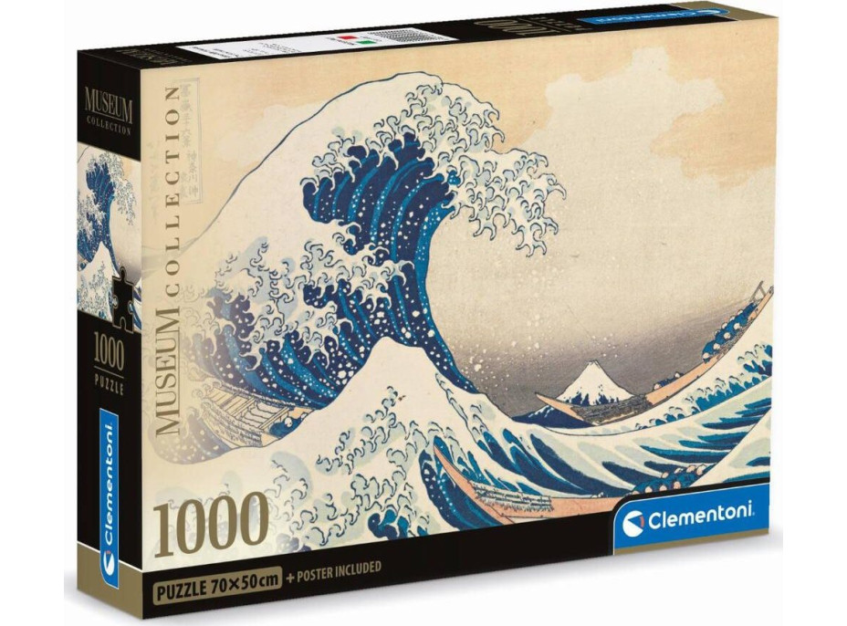 CLEMENTONI Puzzle Museum Collection: Velká vlna Kanagawa 1000 dílků