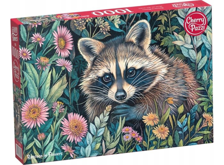 CHERRY PAZZI Puzzle Mýval v květinách 1000 dílků