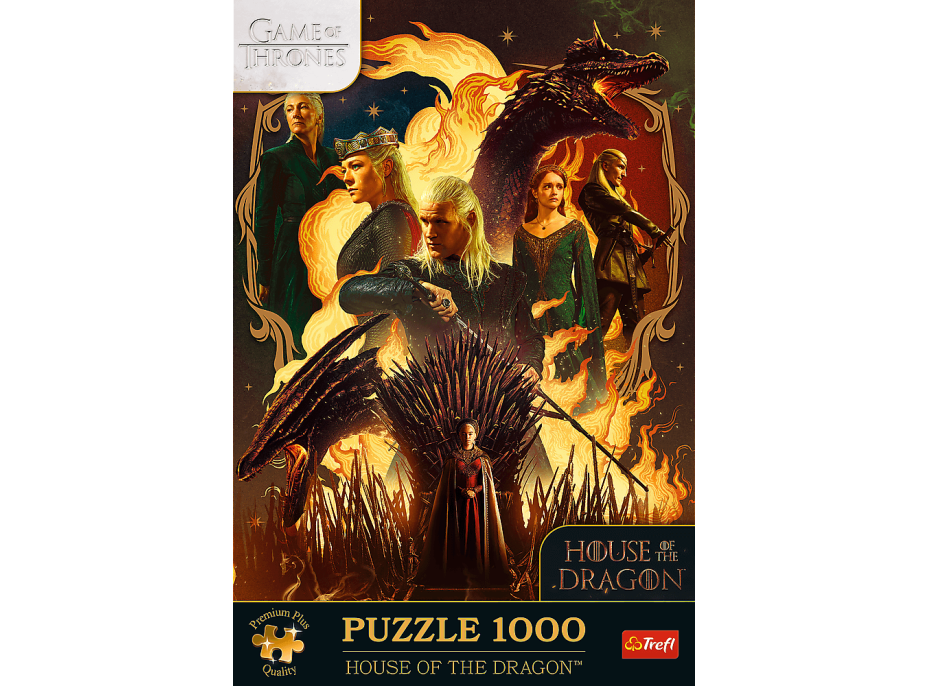 TREFL Puzzle Premium Plus Hra o trůny: Rod draka 1000 dílků