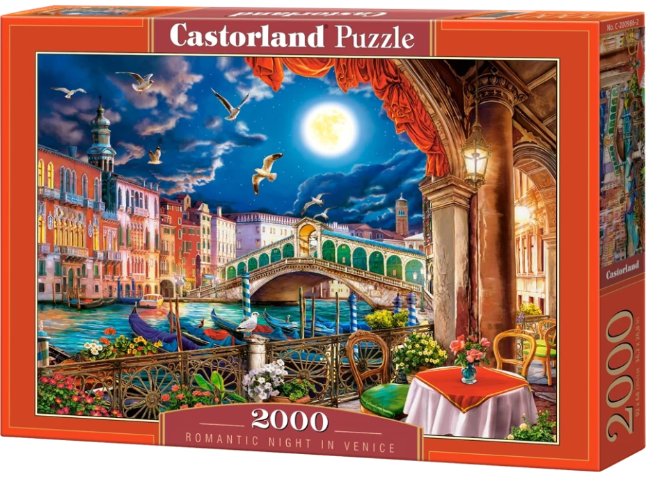 CASTORLAND Puzzle Romantický večer v Benátkách 2000 dílků