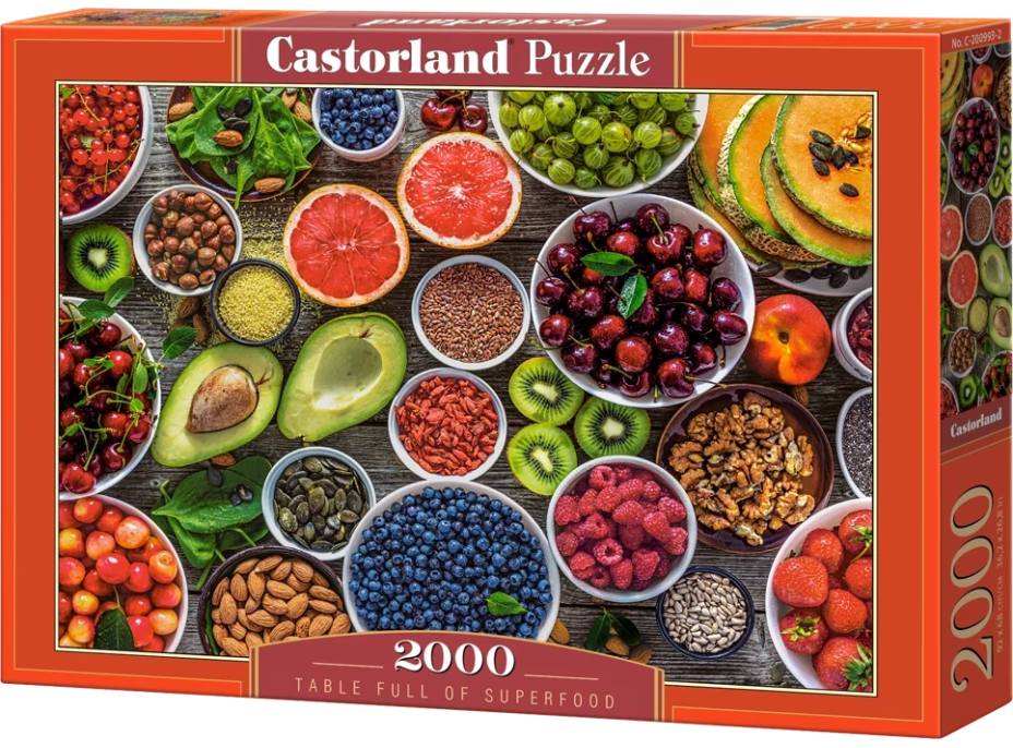 CASTORLAND Puzzle Stůl plný superpotravin 2000 dílků