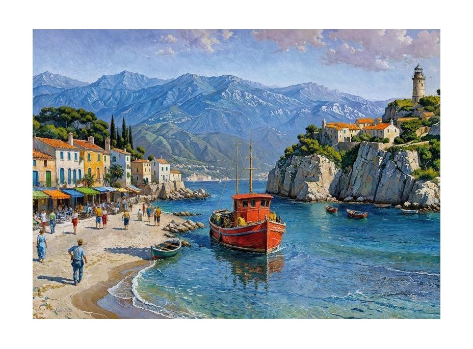 CHERRY PAZZI Puzzle Vesnička u moře 1000 dílků