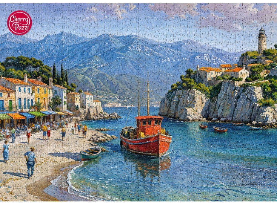 CHERRY PAZZI Puzzle Vesnička u moře 1000 dílků