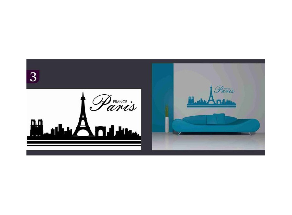 Samolepky na zeď MĚSTA color - PARIS