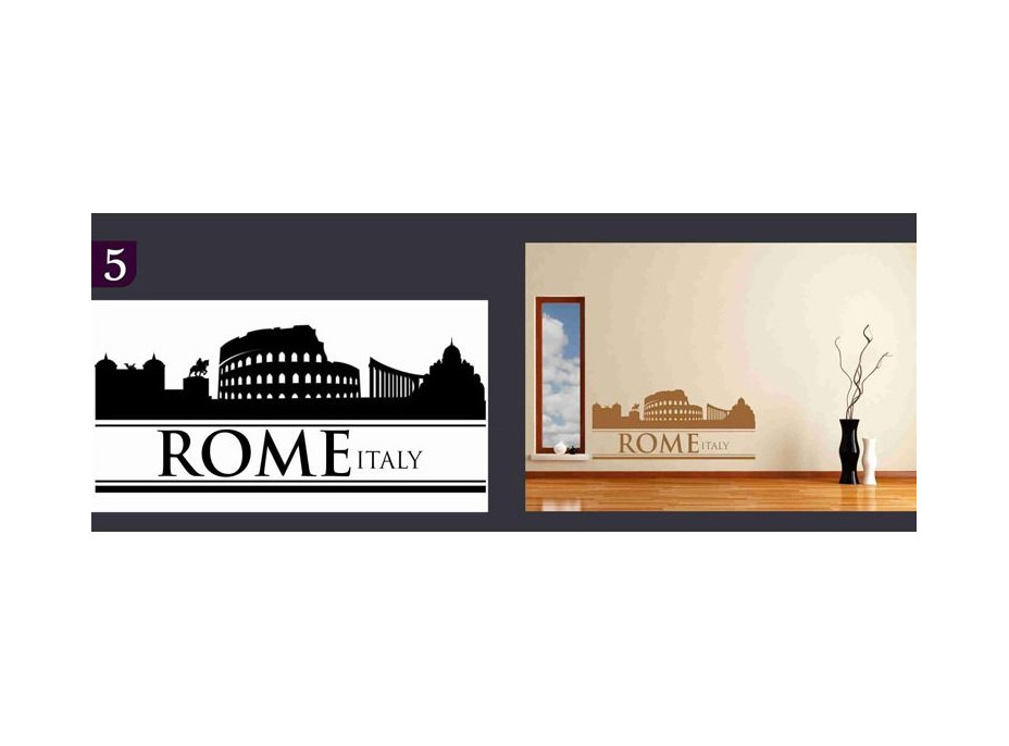 Samolepky na zeď MĚSTA color - ROME