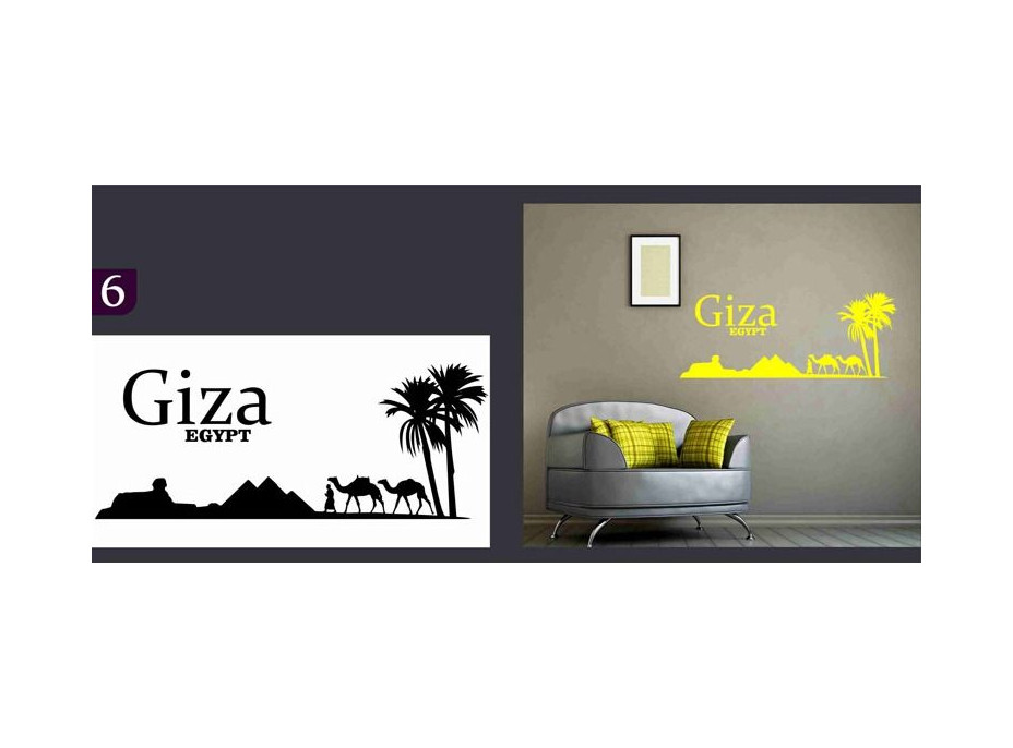 Samolepky na zeď MĚSTA color - GIZA
